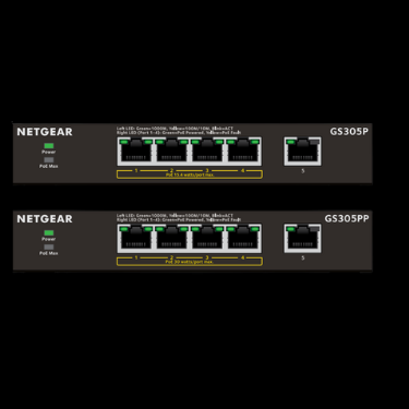 Netgear GS305P (5-Port 1G (4-Port PoE+) Unmanaged Desktop Switch)